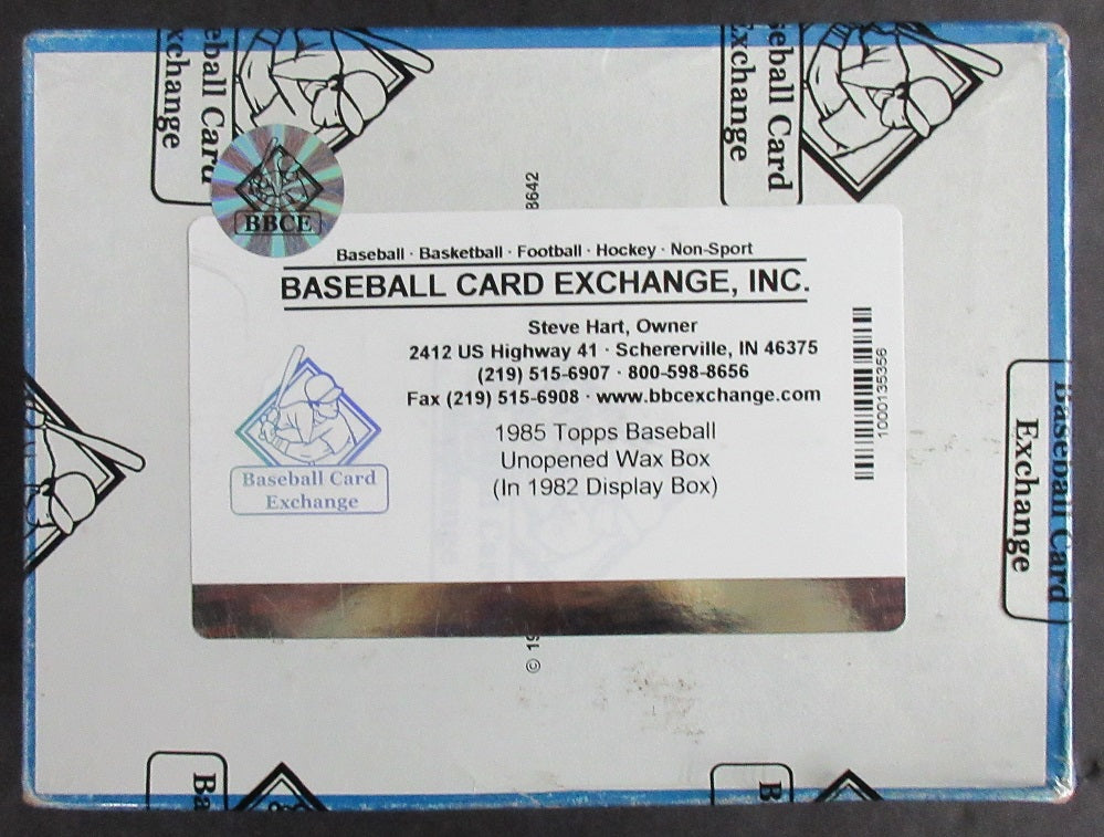 1985 Topps Baseball Unopened Wax Box (in 1982 Display) (BBCE)