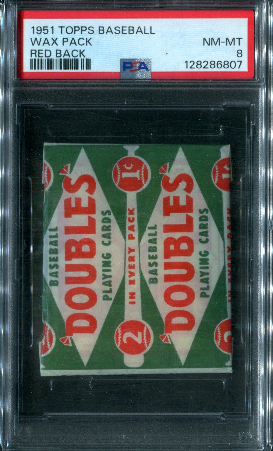 1951 Topps Baseball Red Back Unopened Wax Pack PSA 8 *6807