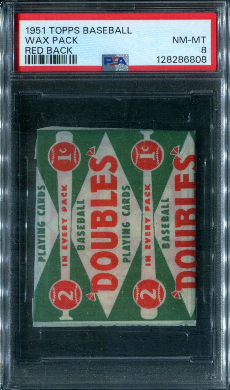 1951 Topps Baseball Red Back Unopened Wax Pack PSA 8 *6808