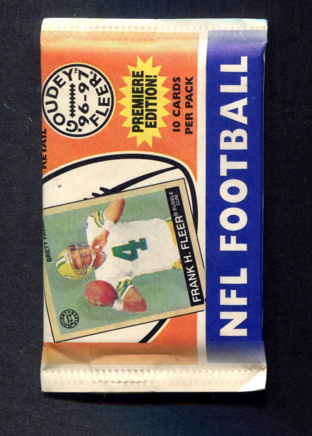 1996 Fleer Goudey Football Unopened Pack (10) (Retail)