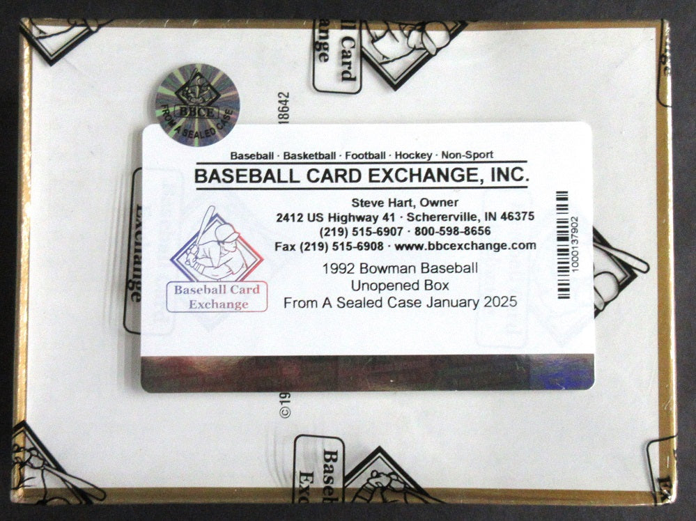 1992 Bowman Baseball Unopened Box (FASC)