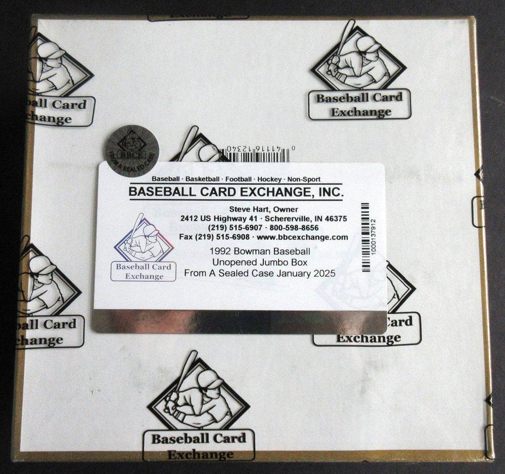 1992 Bowman Baseball Unopened Jumbo Box (36/23) (FASC)