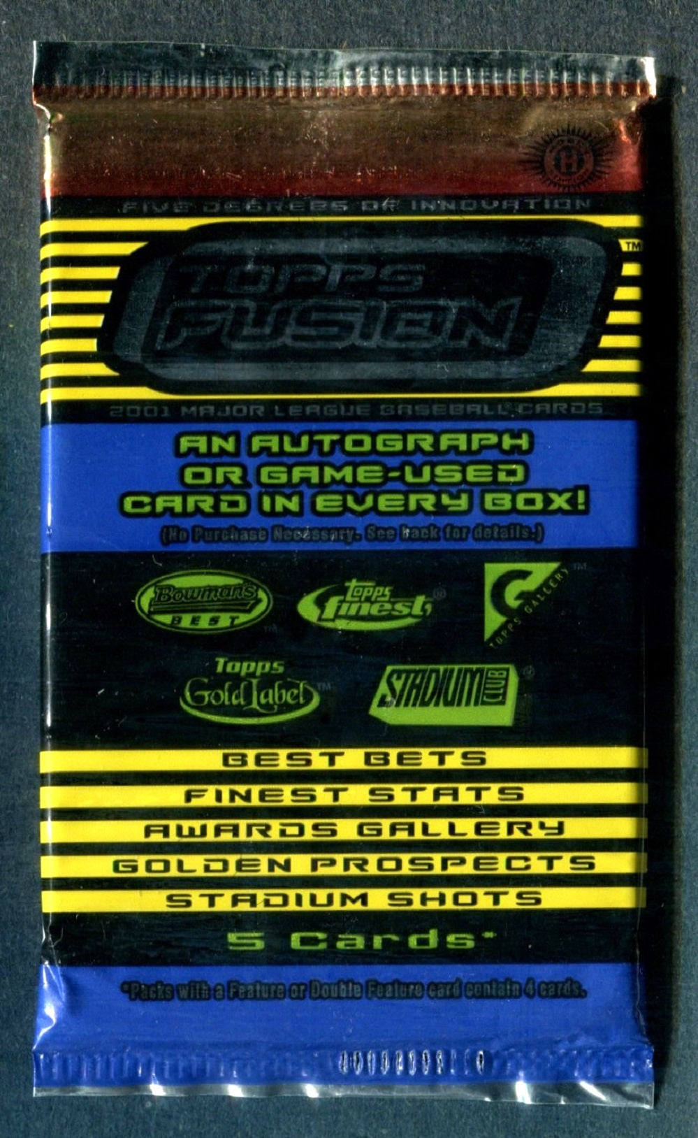 2001 Topps Fusion Baseball Unopened Pack (Hobby) (5)