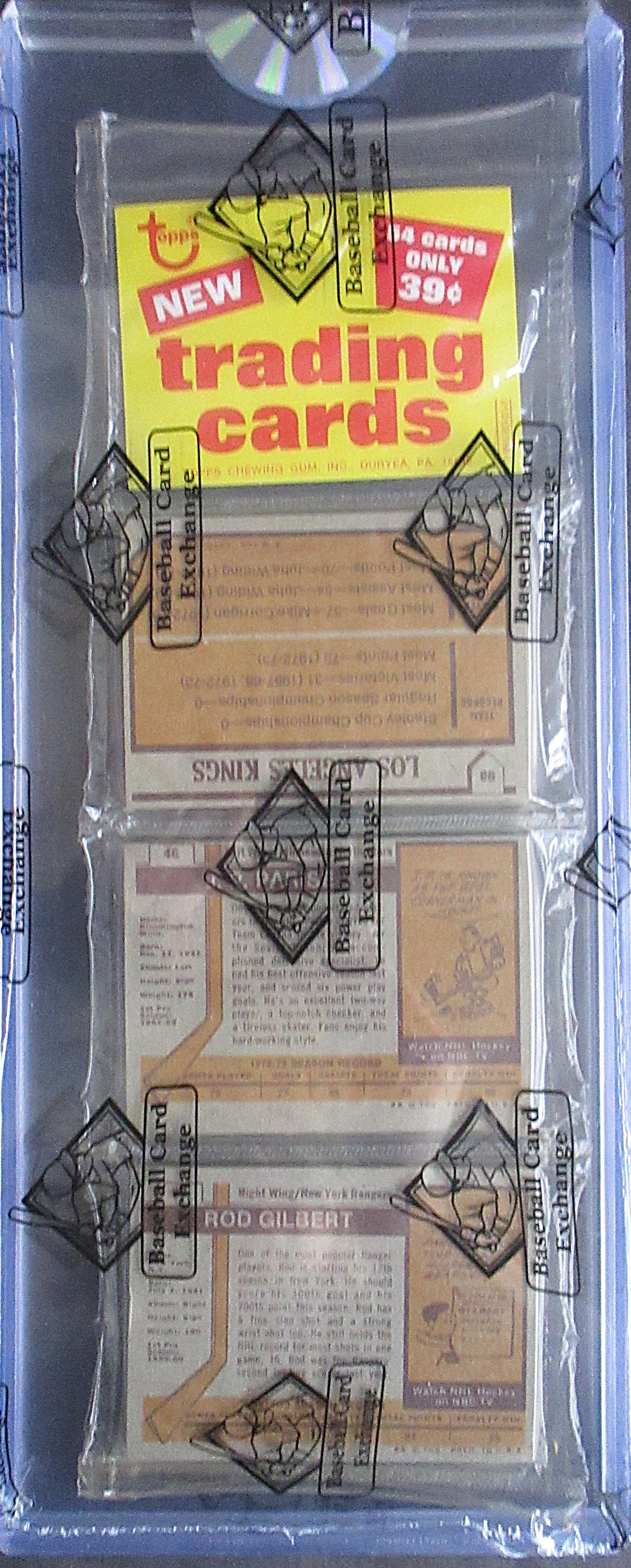 1973/74 Topps Hockey Unopened Rack Pack (BBCE) (R.Gilbert Back) (27133)