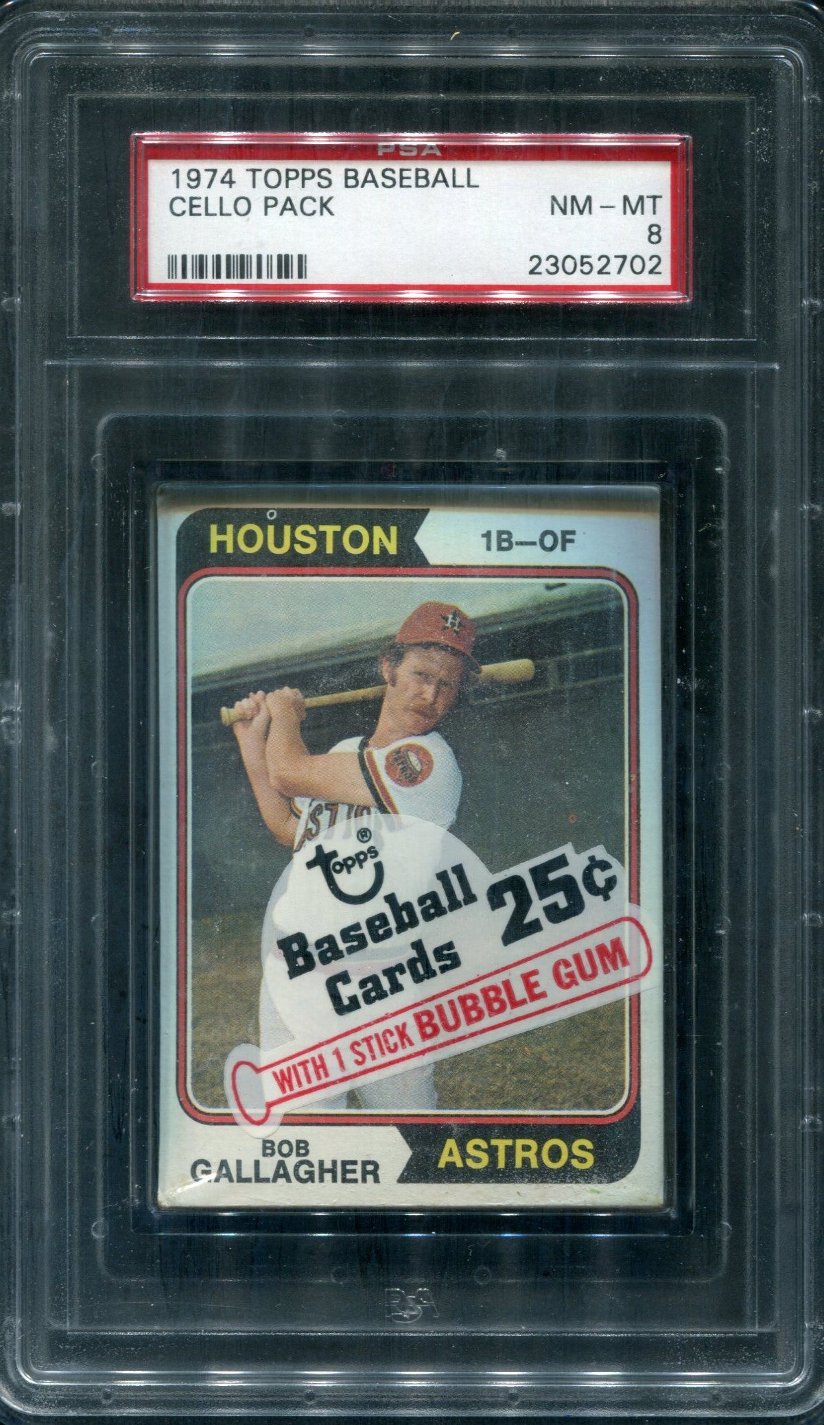 1974 Topps Baseball Unopened Cello Pack PSA 8 *2702
