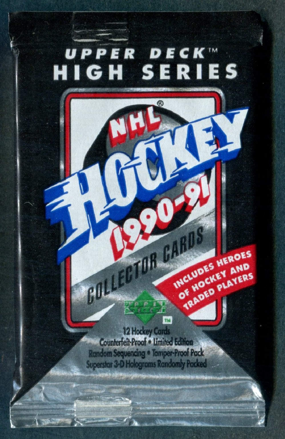 1990/91 Upper Deck Hockey Unopened High Series Pack (U.S.) (12)