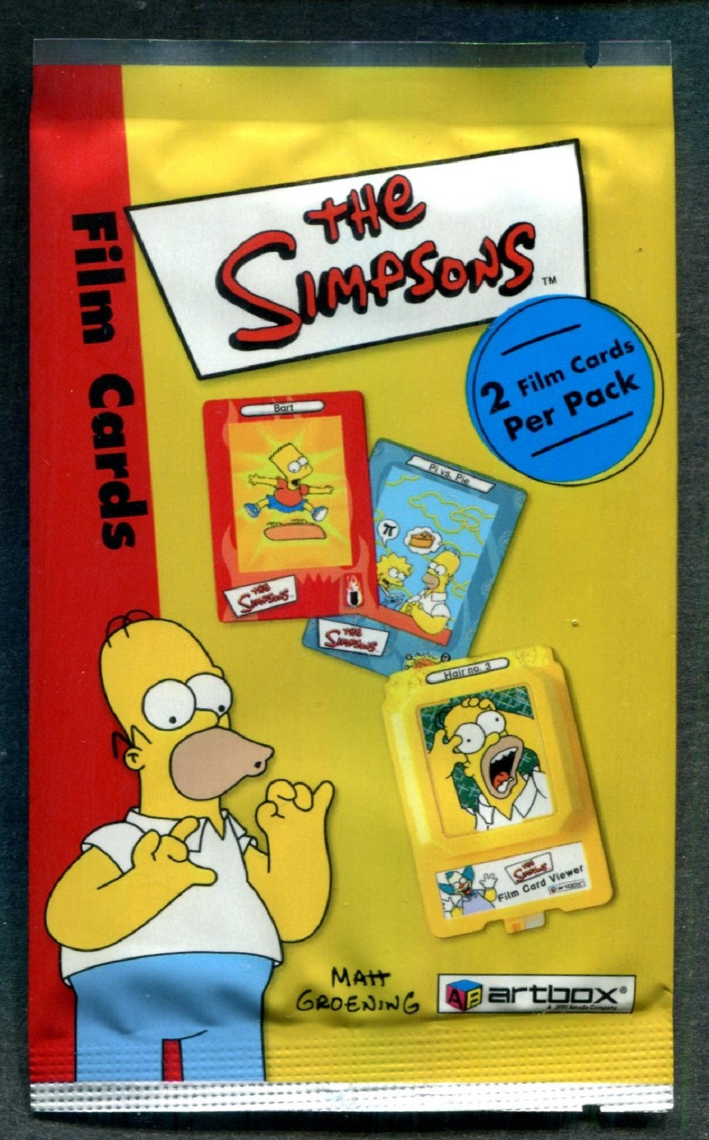 2000 Artbox The Simpsons Film Cards Unopened Pack (2)