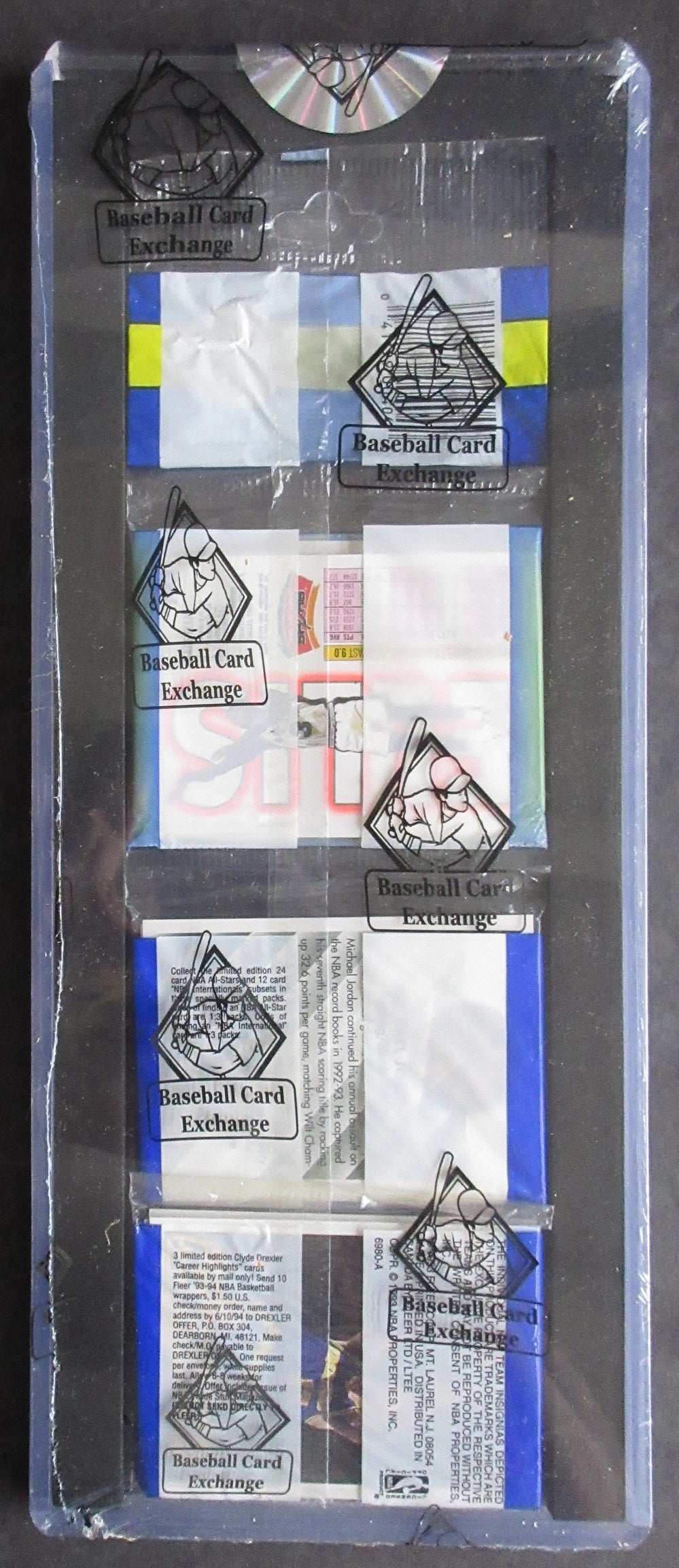 1993/94 Fleer Basketball Unopened Series 1 Rack Pack (Jordan LL Back) (BBCE)