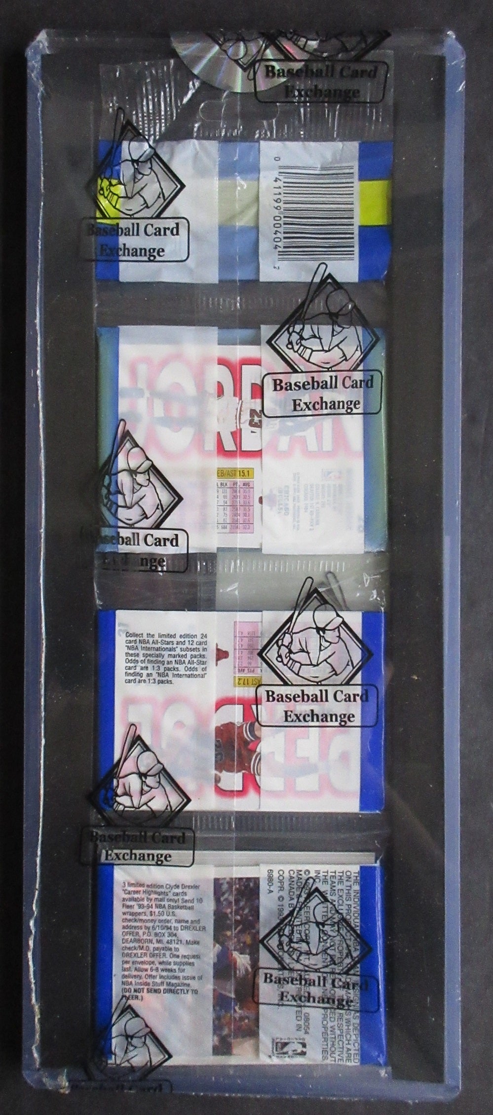 1993/94 Fleer Basketball Unopened Series 1 Rack Pack (Jordan Back) (BBCE)