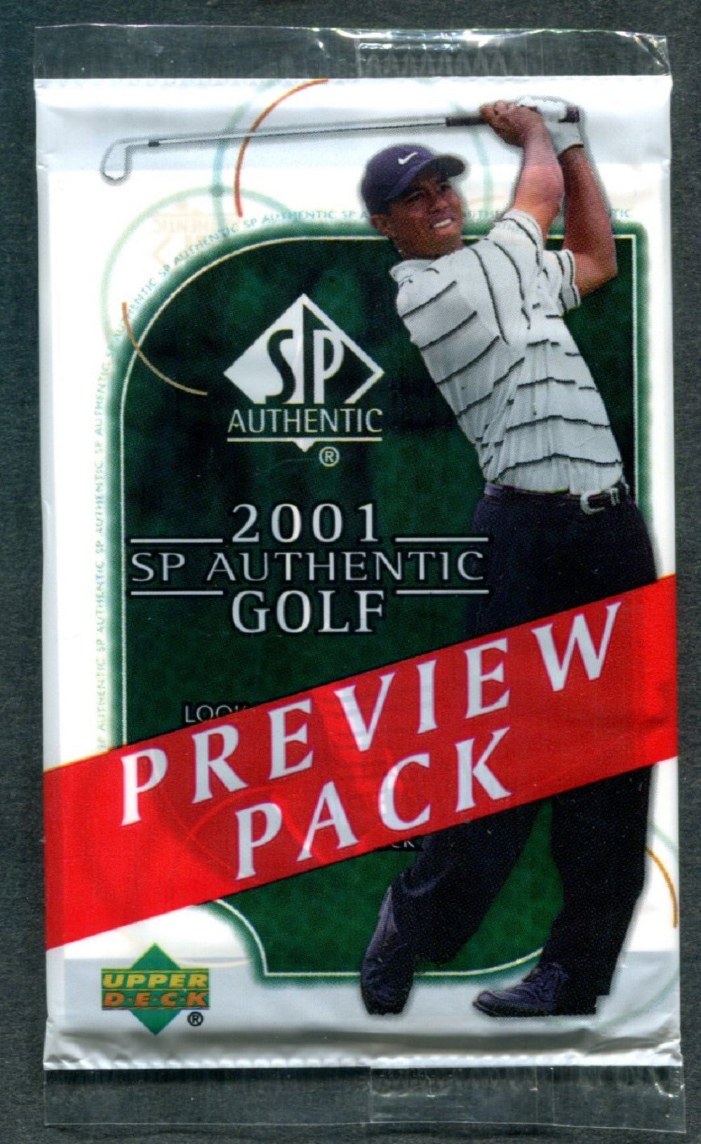 2001 Upper Deck SP Authentic Golf Unopened Preview Pack (3)