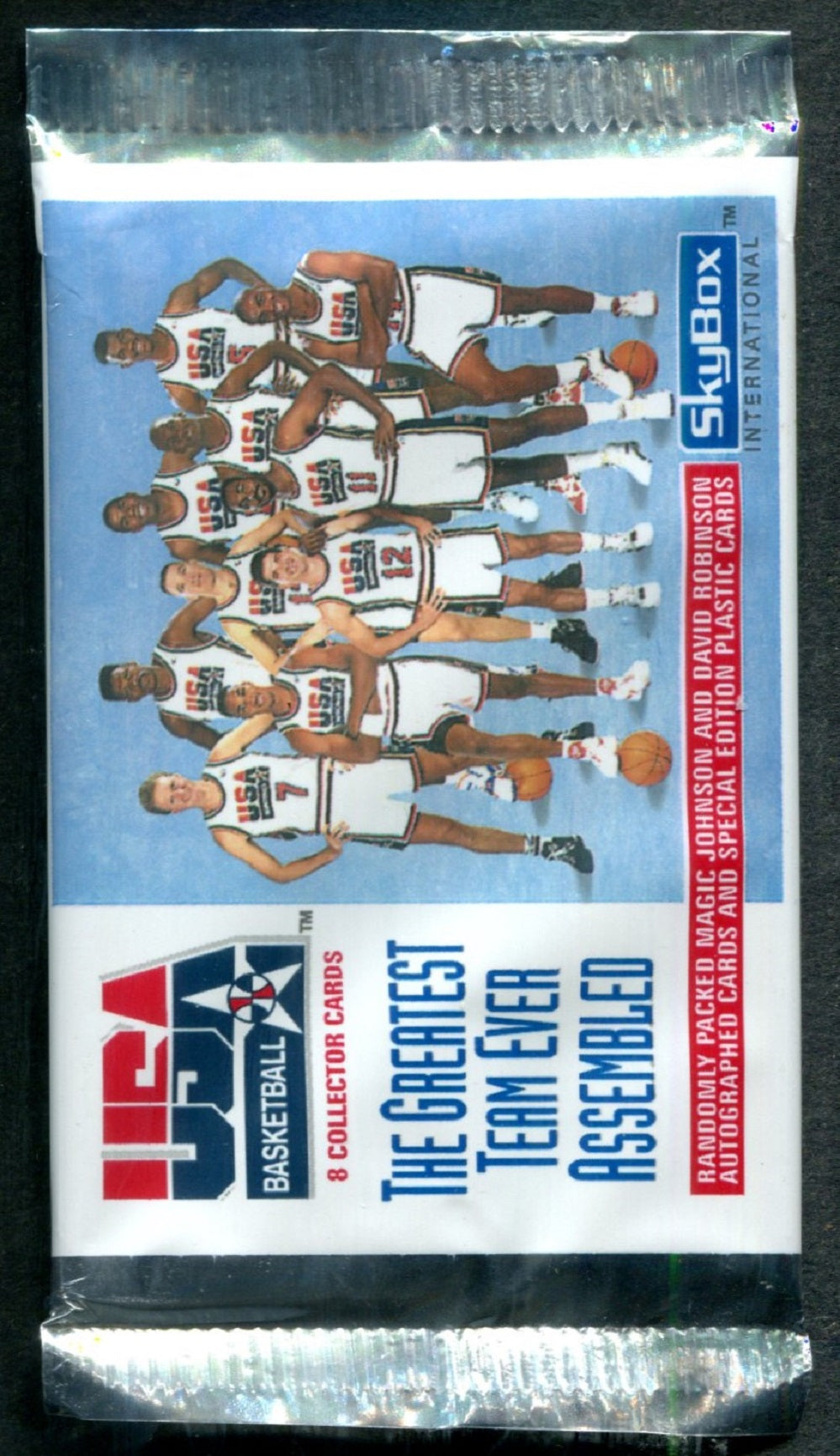 1992 1992/93 SkyBox USA Basketball Unopened Pack (8)