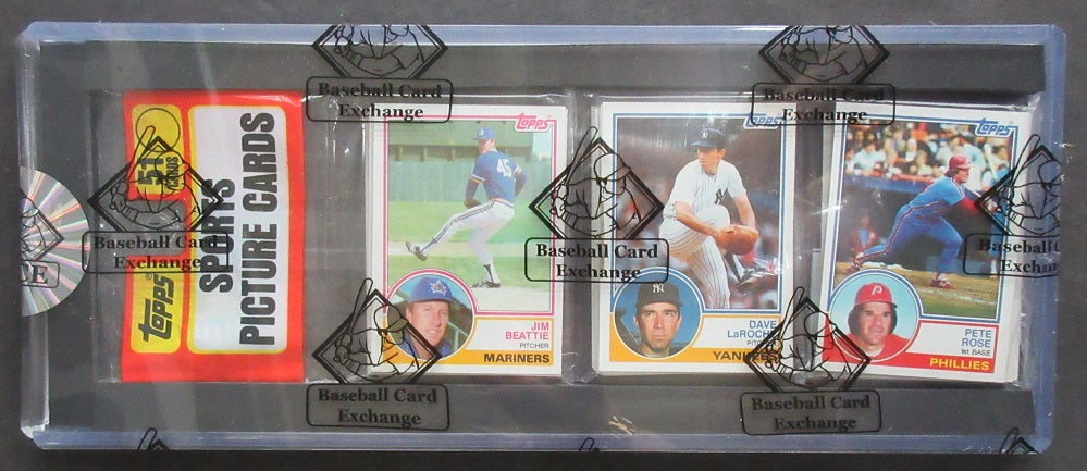 1983 Topps Baseball Unopened Rack Pack (Rose Top #1) (BBCE)