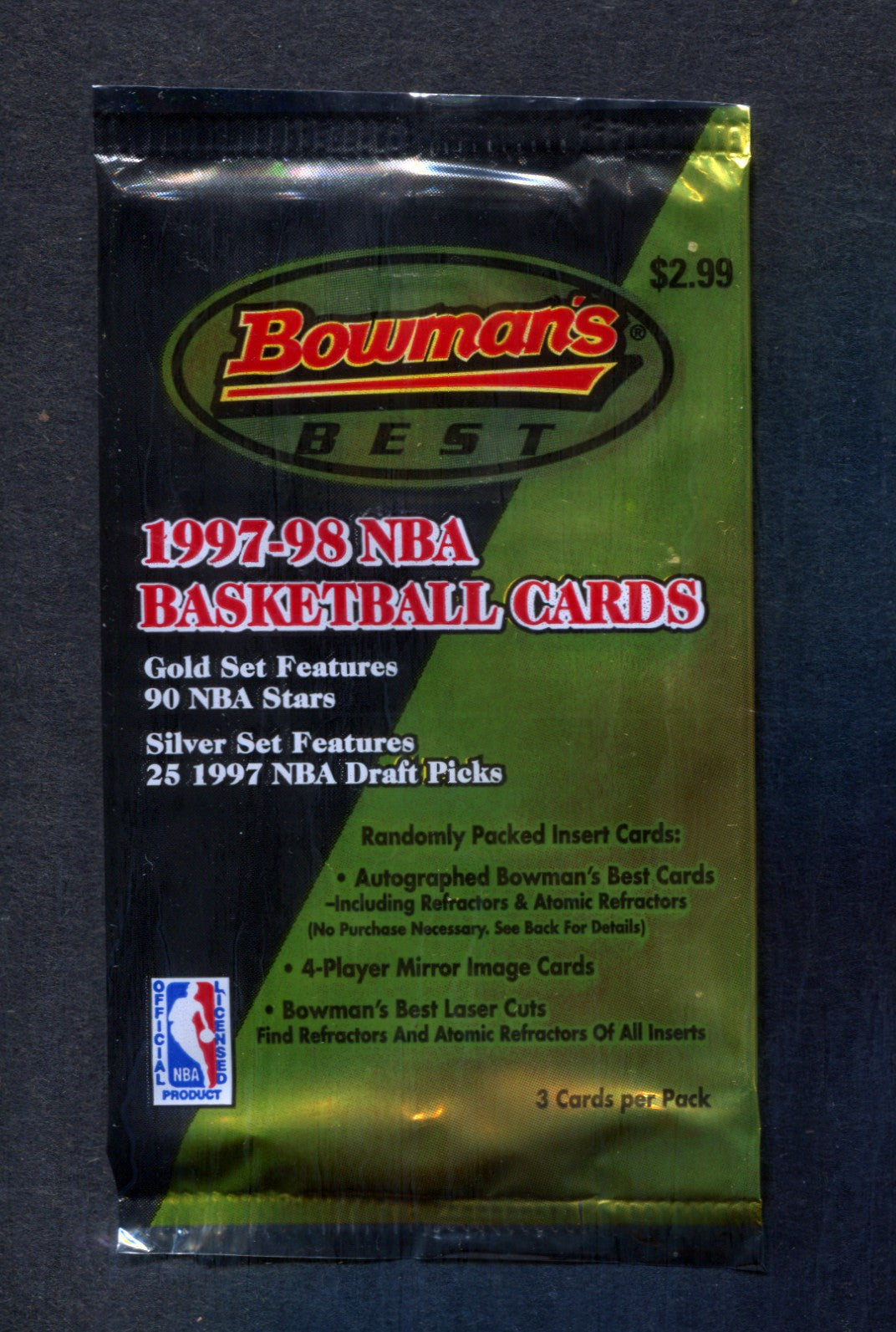 1997/98 Bowman's Best Basketball Unopened Pack (Pre-Priced) (3)