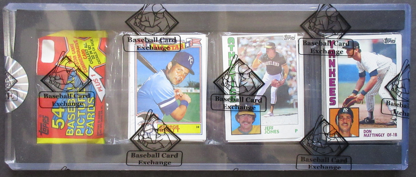 1984 Topps Baseball Unopened Rack Pack (BBCE) (Mattingly Top) (26121)