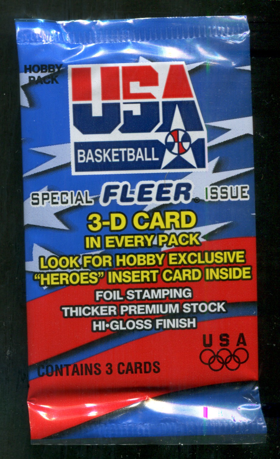 1996 1995/96 Fleer Special Issue USA Basketball Unopened Pack (Hobby) (3)