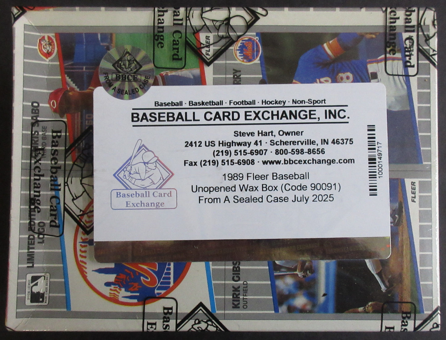1989 Fleer Baseball Unopened Wax Box (FASC) (Code 90091)