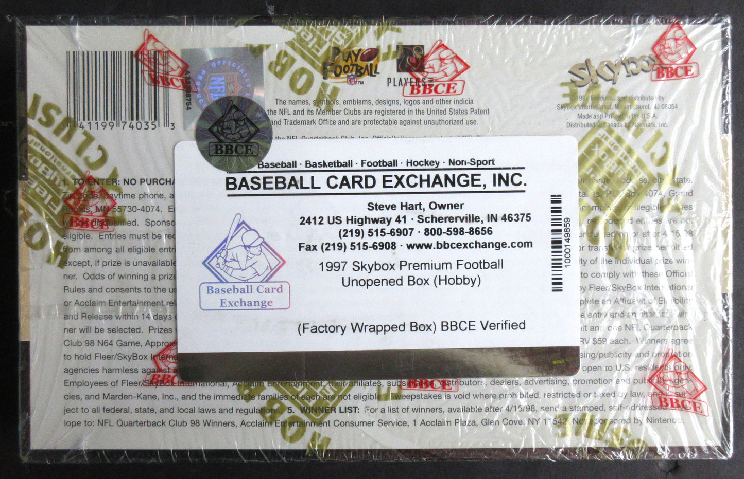 1997 Skybox Premium Football Box (Hobby) (BBCE)