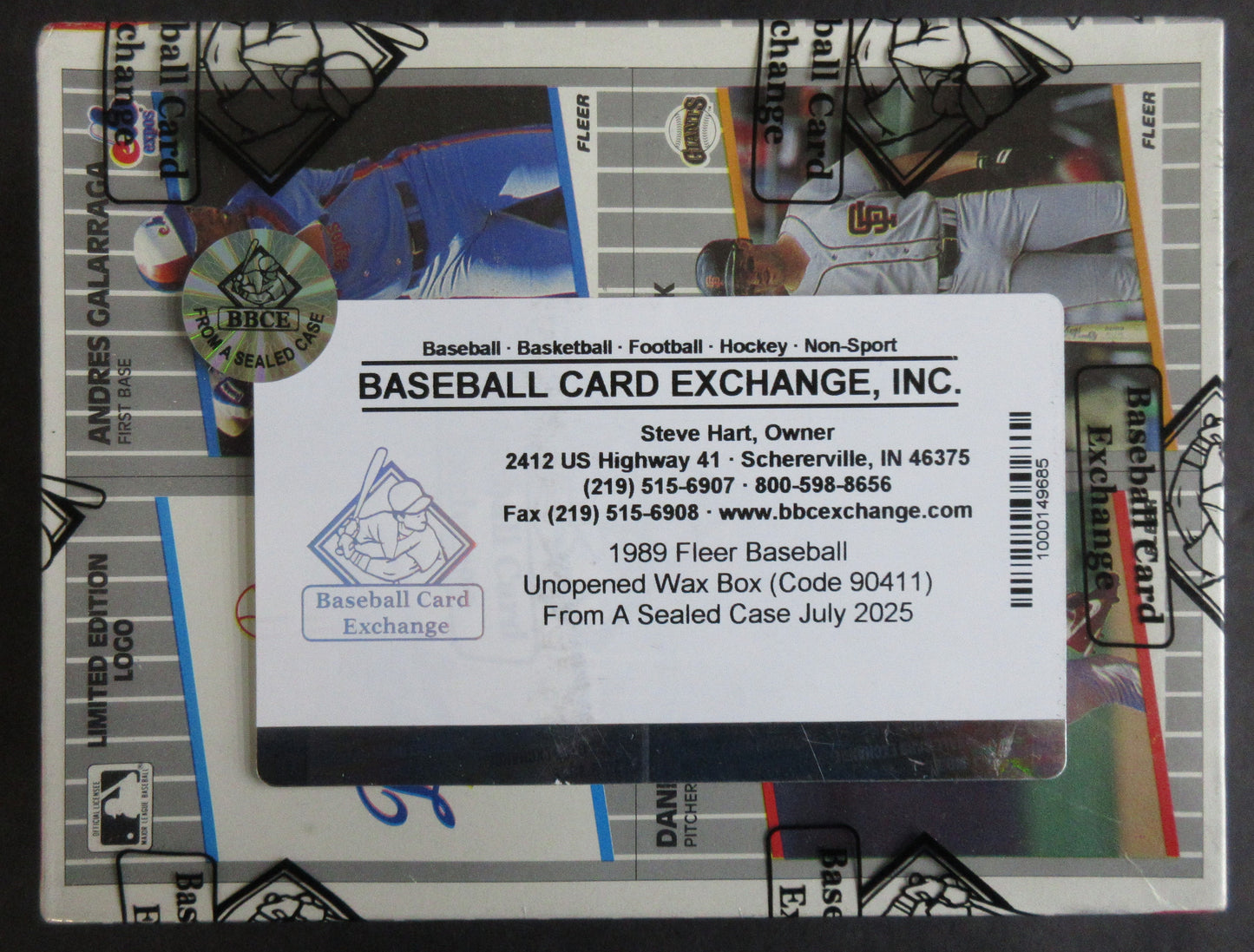 1989 Fleer Baseball Unopened Wax Box (FASC) (Code 90411)