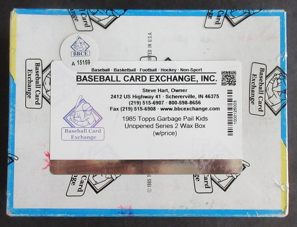 1985 Topps Garbage Pail Kids Series 2 Unopened Wax Box (w/ price) (Read) (BBCE) (A15159)