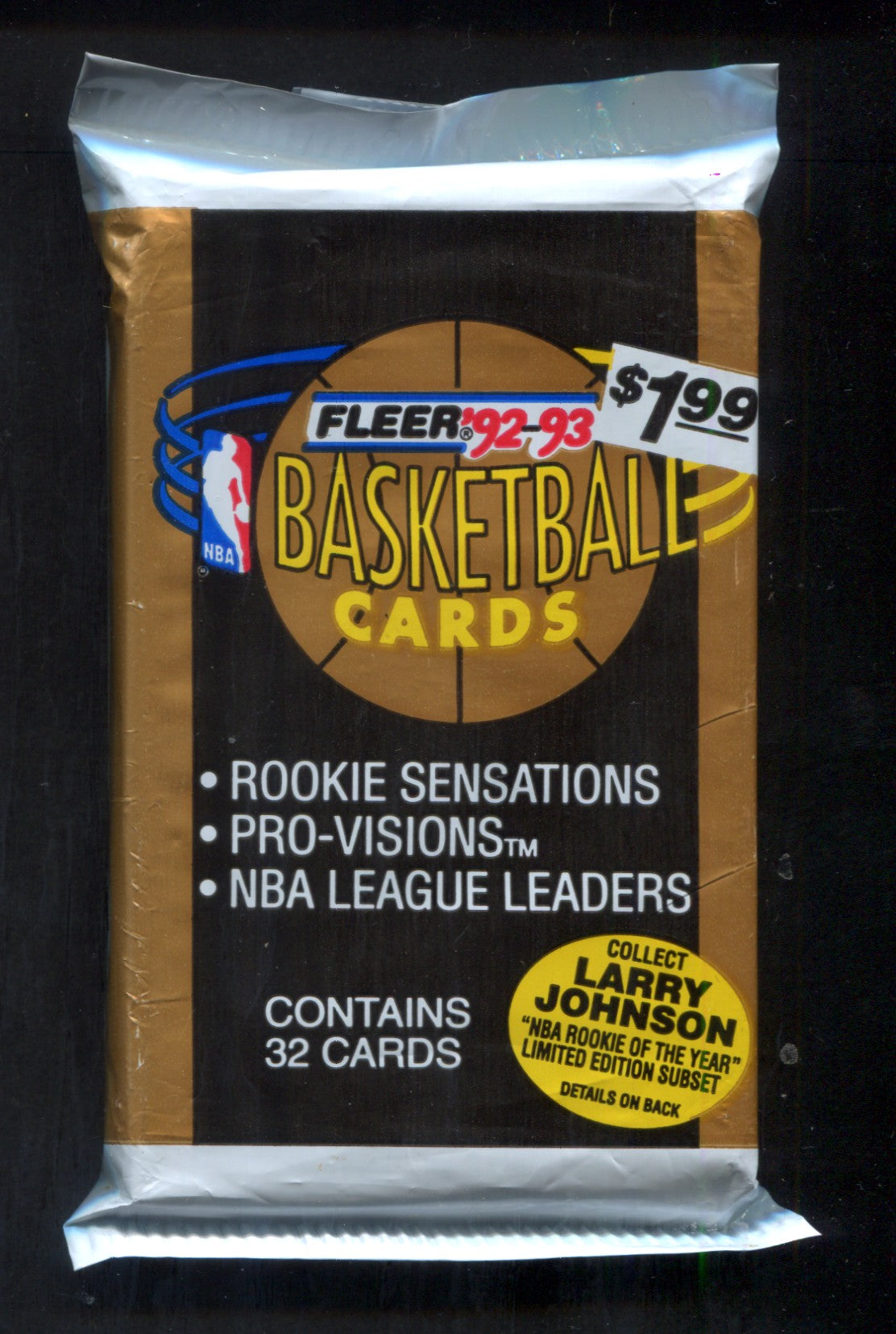 1992/93 Fleer Basketball Unopened Series 1 Jumbo Pack (Pre-Priced) (32)
