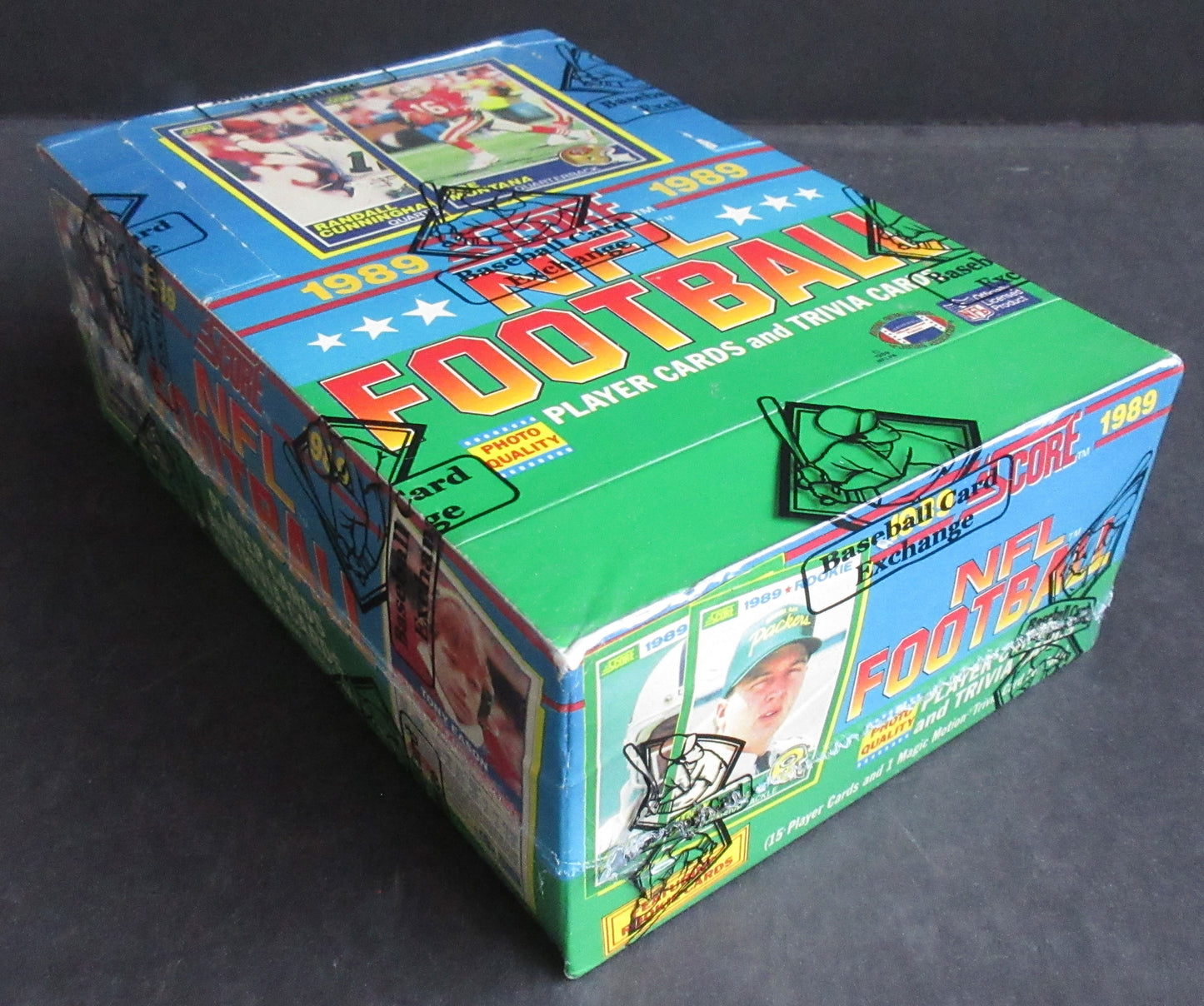 1989 Score Football Unopened Box (w/ price stickers) (BBCE) (A16403)