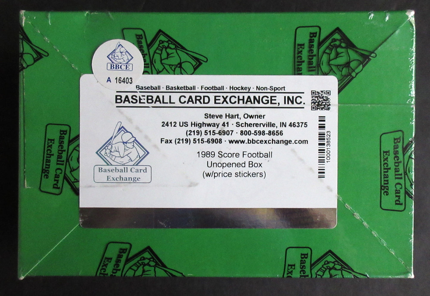 1989 Score Football Unopened Box (w/ price stickers) (BBCE) (A16403)