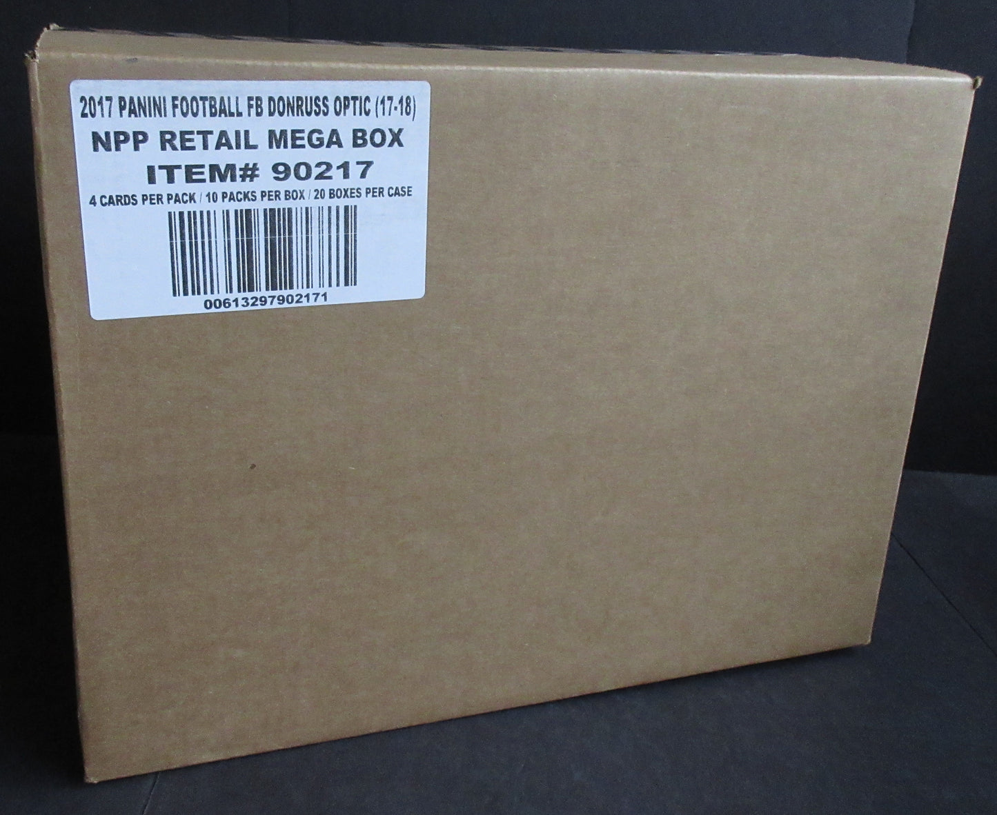 2017 Panini Donruss Optic Football Mega Box Case (20 Box)