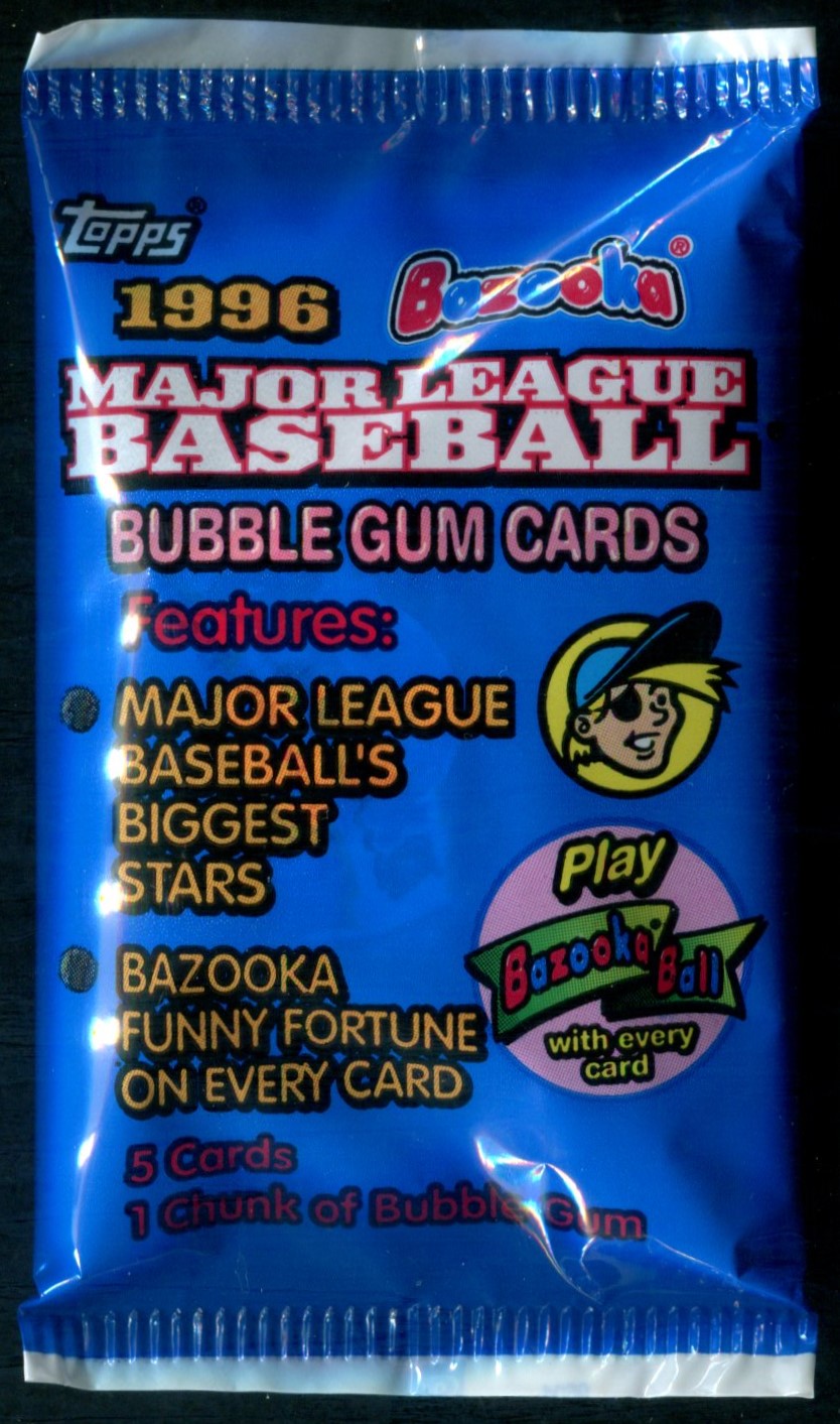 1996 Topps Bazooka Baseball Unopened Pack (5)