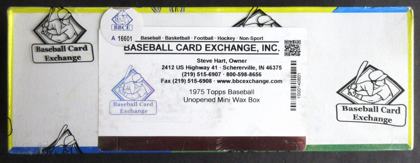 1975 Topps Baseball Unopened Mini Wax Box (BBCE) (A16601)