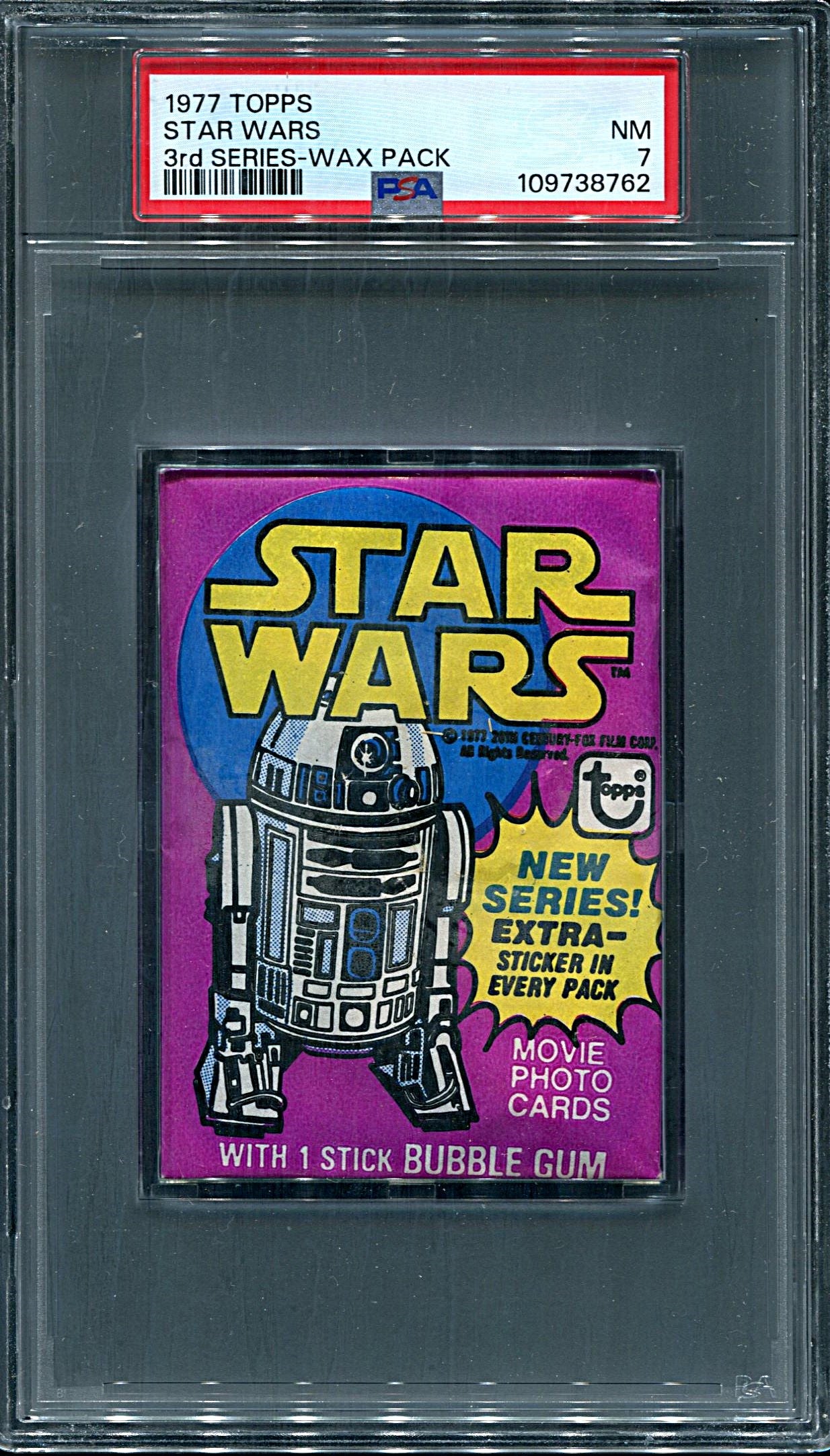 1977 Topps Star Wars Unopened Series 3 Wax Pack PSA 7