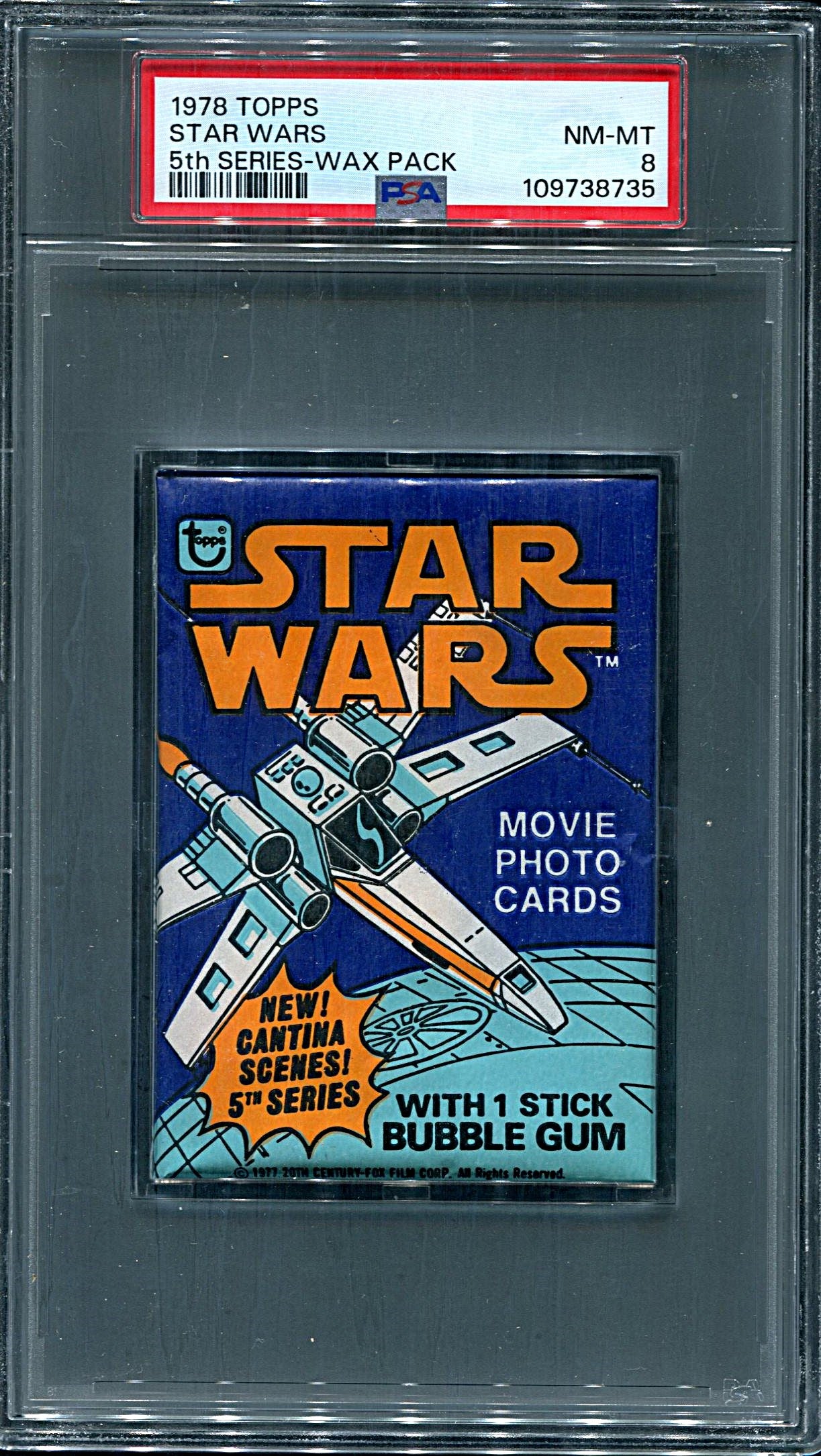 1978 Topps Star Wars Unopened Series 5 Wax Pack PSA 8