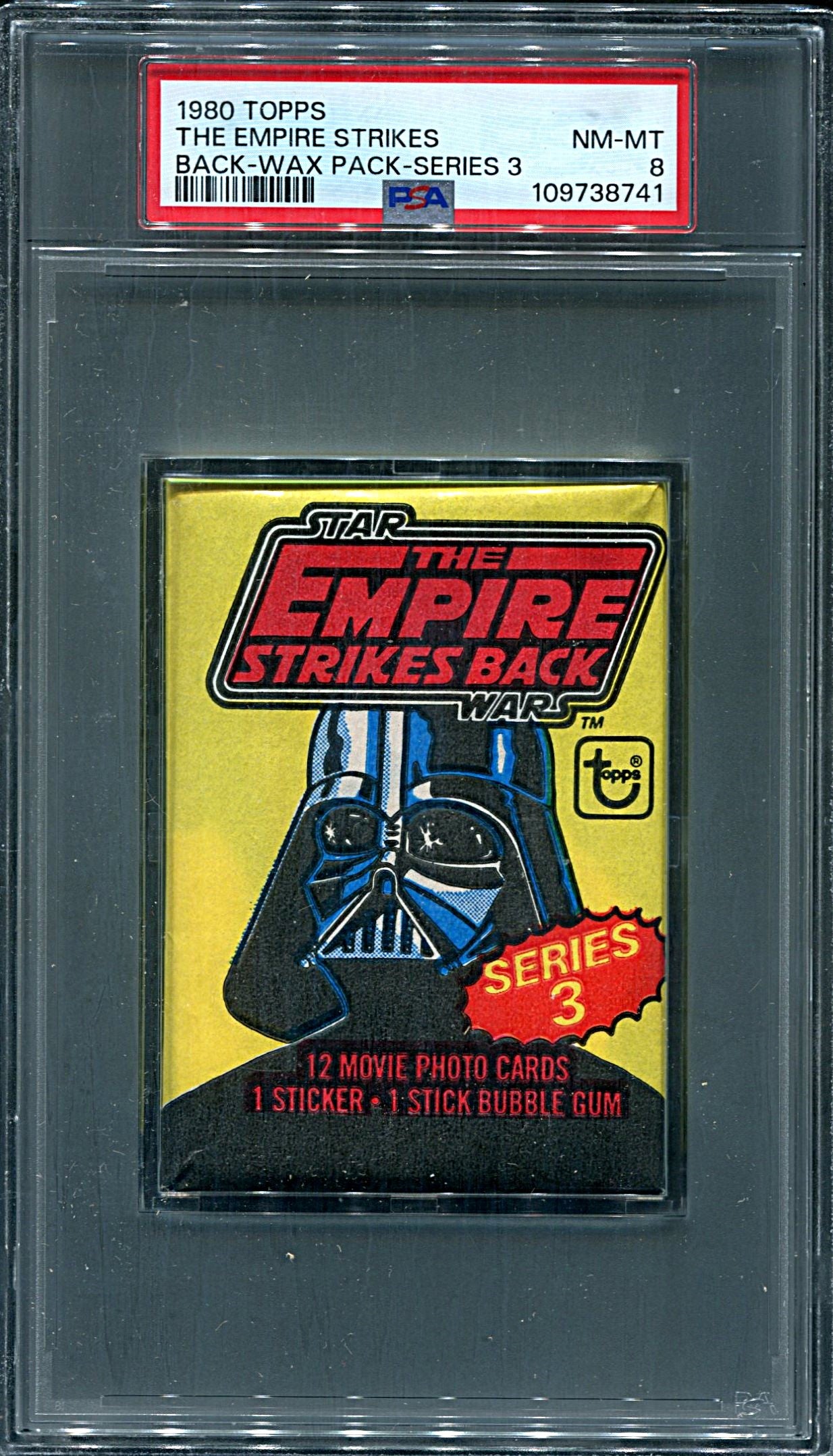 1980 Topps Empire Strikes Back Unopened Series 3 Wax Pack PSA 8
