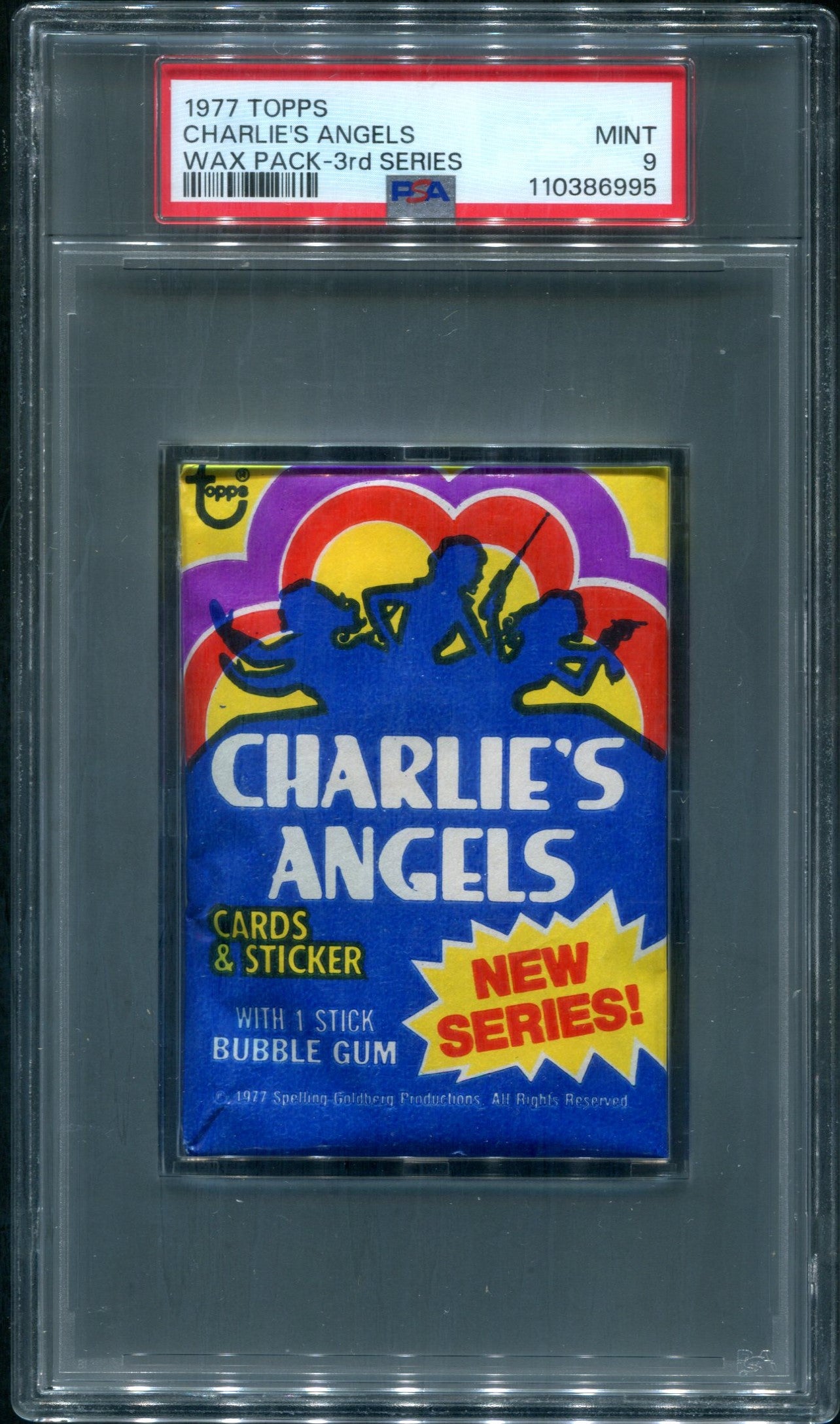 1977 Topps Charlie's Angels Unopened 3rd Series Wax Pack PSA 9