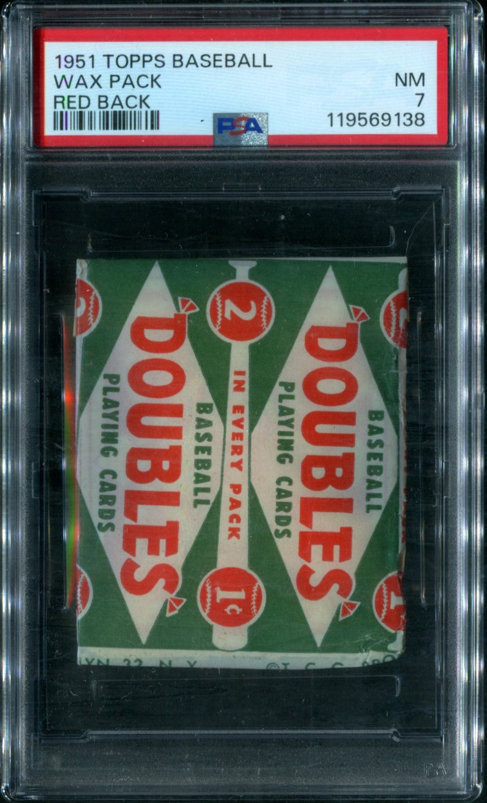 1951 Topps Baseball Unopened Red Back Wax Pack PSA 7 *9138