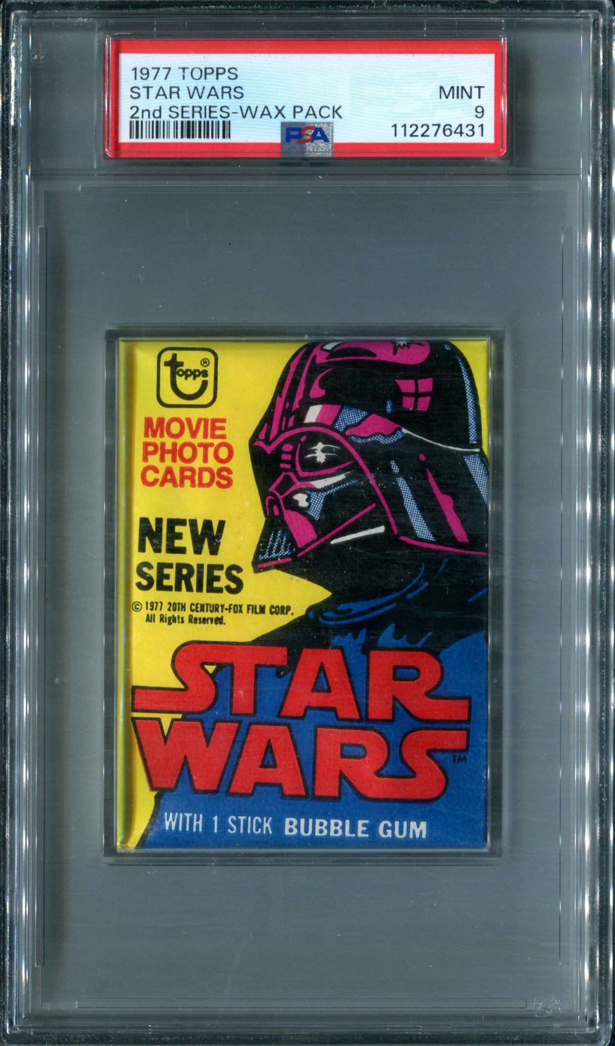 1977 Topps Star Wars Unopened Series 2 Wax Pack PSA 9