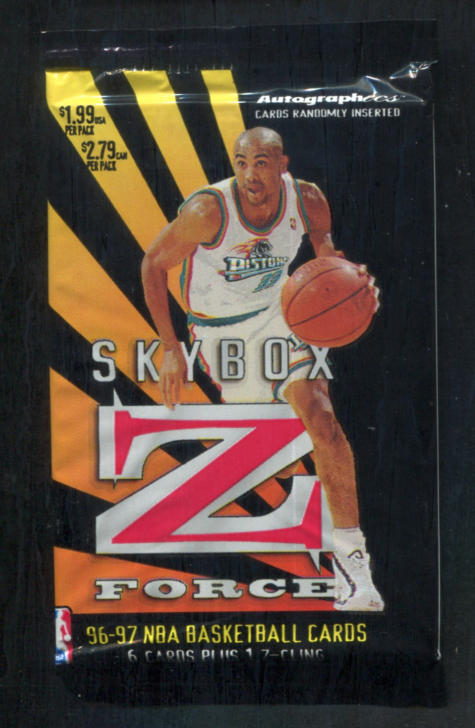 1996/97 Skybox Basketball Z-Force Unopened Pack (Pre-Priced) (6)