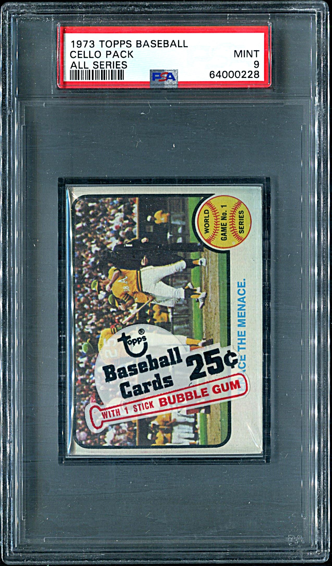 1973 Topps Baseball Unopened All Series Cello Pack PSA 9 *0228