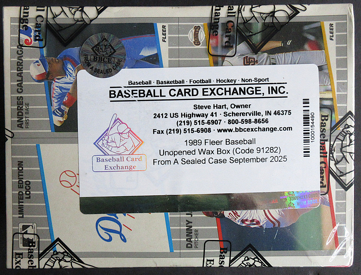 1989 Fleer Baseball Unopened Wax Box (FASC) (Code 91282)