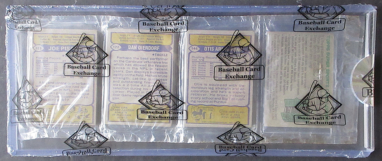 1979 Topps Football Unopened Rack Pack (BBCE) (Franco Harris Top) (26519)