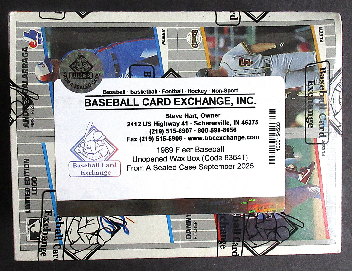 1989 Fleer Baseball Unopened Wax Box (FASC) (Code 83641) (Read) (26553)