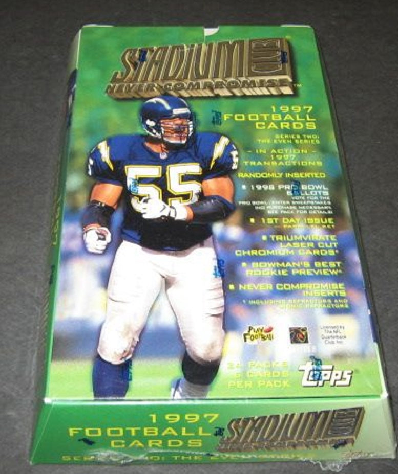 1997 Topps Stadium Club Football Series 2 Box (Even) (Retail) (24/6)