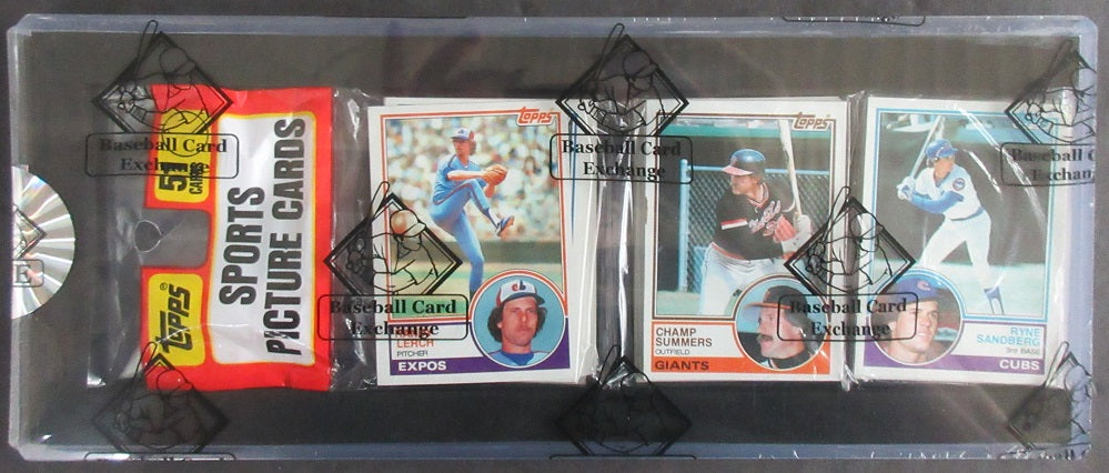 1983 Topps Baseball Unopened Rack Pack (BBCE) (Sandberg Top)