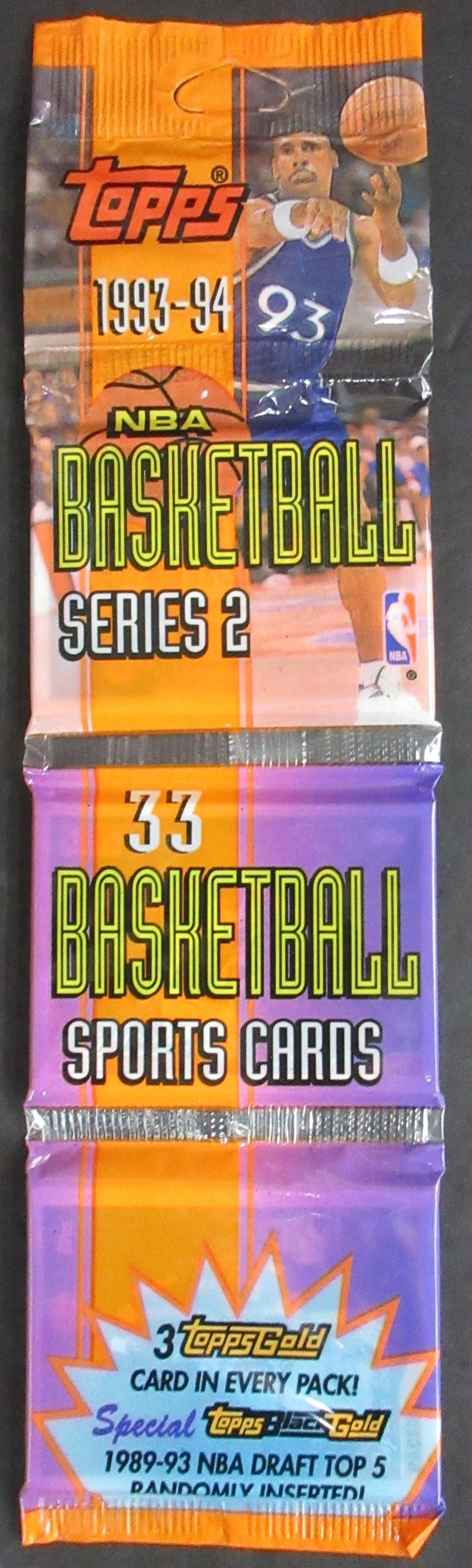 1993/94 Topps Basketball Unopened Series 2 Rack Pack (33)