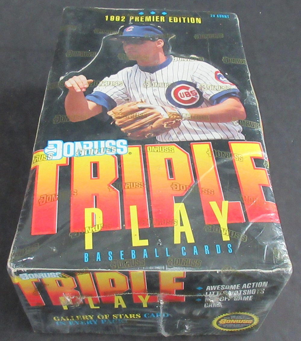 1992 Donruss Triple Play Baseball Jumbo Box (20/40)