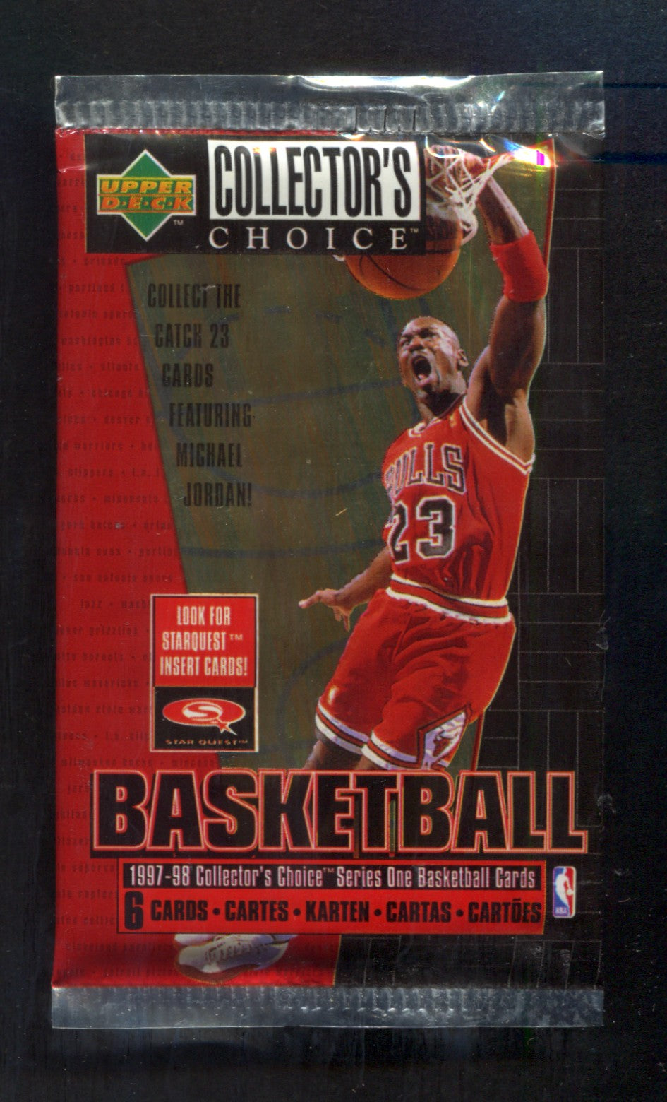 1997/98 Upper Deck Collector's Choice Basketball Series 1 Pack (Italian) (6)