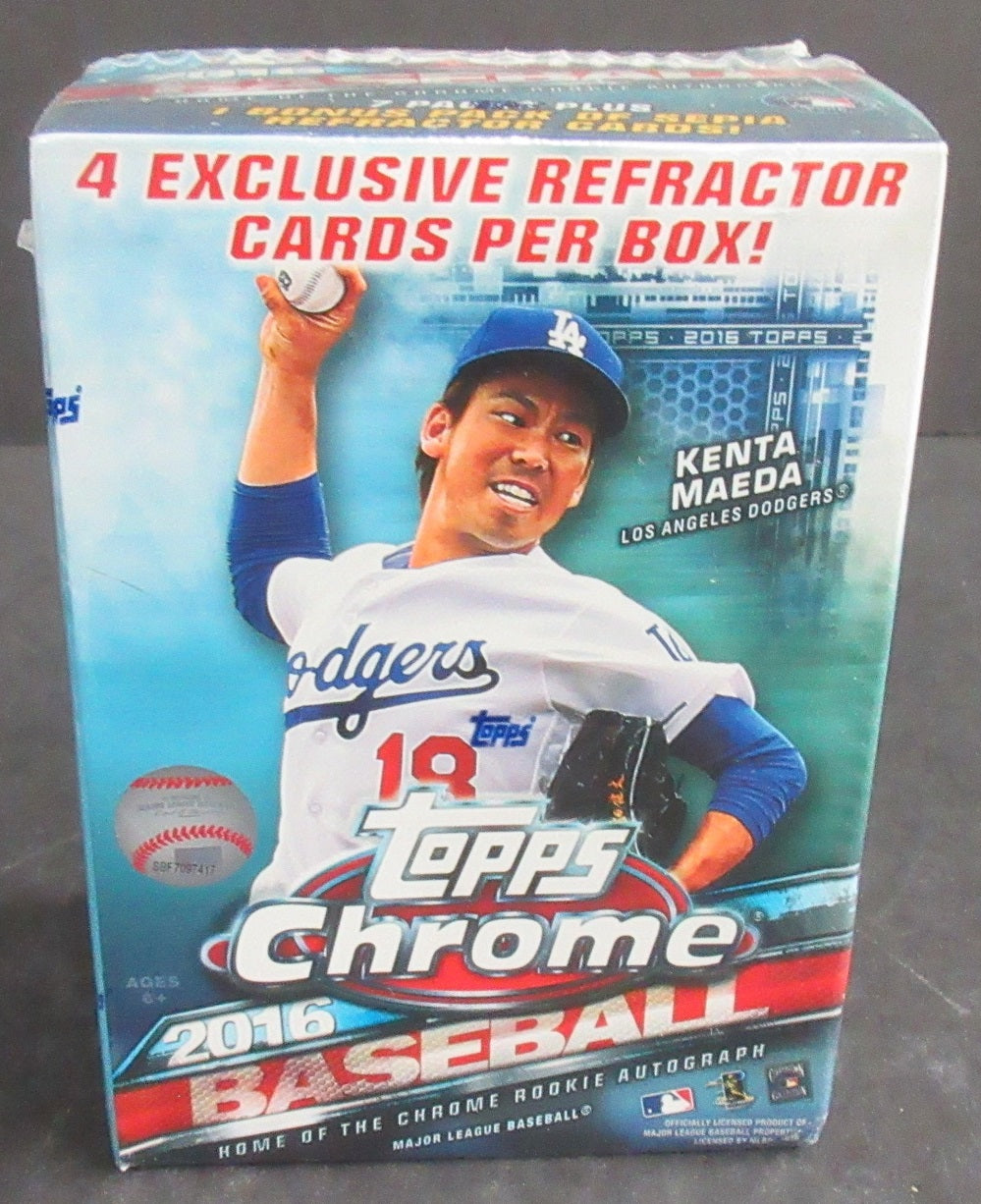 2016 Topps Chrome Baseball Unopened Blaster Box (7/4 + 1)
