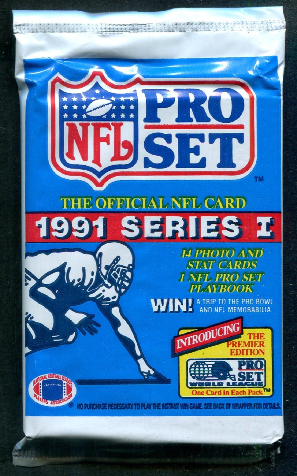 1991 Pro Set Football Unopened Series 1 Pack (14)