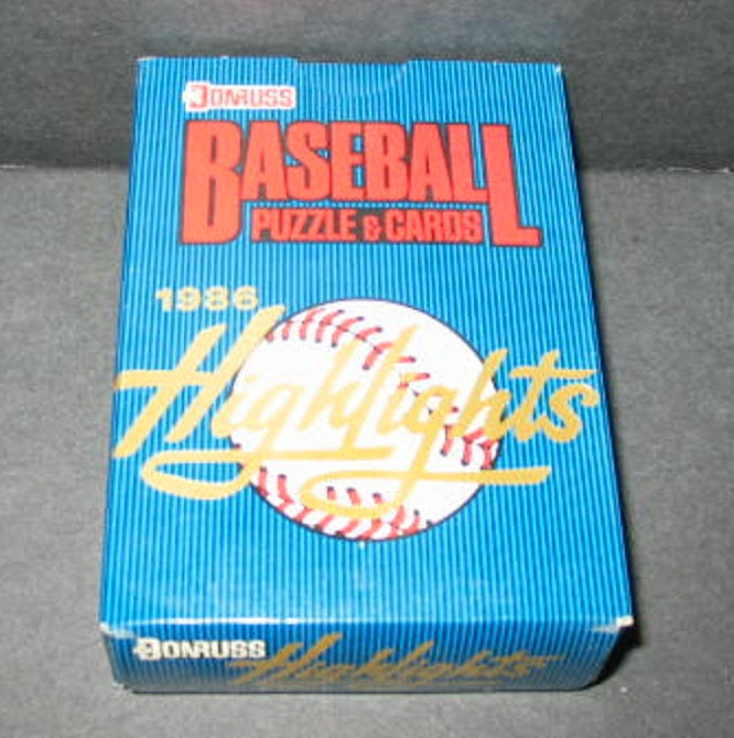 1986 Donruss Baseball Highlights Factory Set