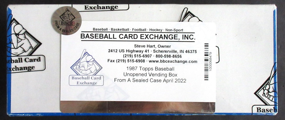1987 Topps Baseball Unopened Vending Box (FASC)
