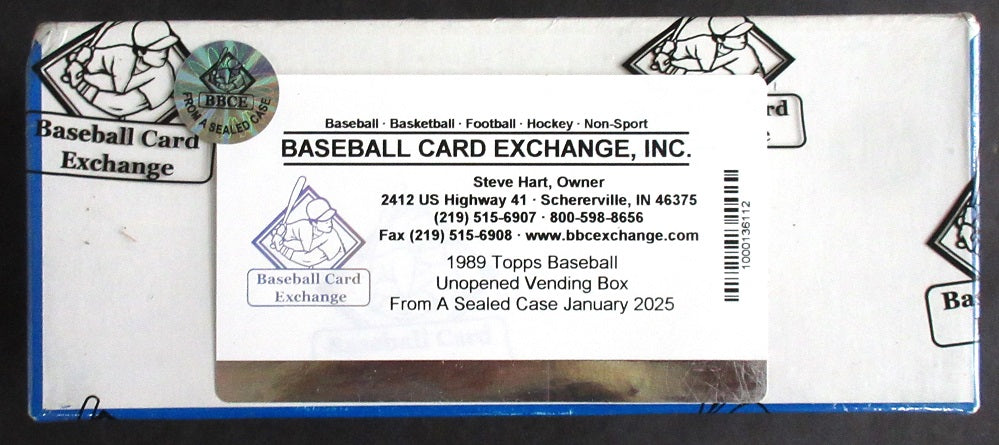 1989 Topps Baseball Unopened Vending Box (FASC)